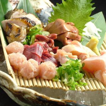 銘柄鶏のお造り盛り合わせ