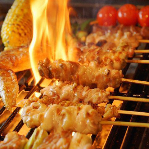 地鶏専門店♪人気メニュー大集合♪こだわりのつくねはまさに絶品