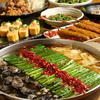 【会社宴会に】極上国産もつ鍋プレミアムコース〈120分飲み放題付き〉6500円