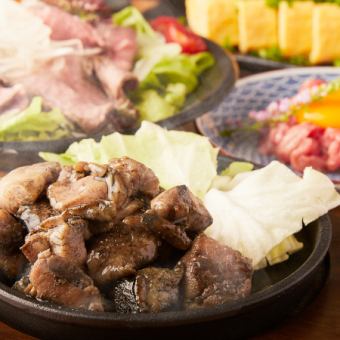 [2 hours all-you-can-drink included/8 dishes] Casually enjoy domestic beef and Shingen chicken "Manetsu Course" 3500 yen