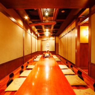 It is a spacious and spacious digging type banquet hall.Please do not hesitate to consult us for anything, such as time, number of people, cooking etc. ☆ Even previews ◎ Come to various banquets such as company banquets, alumni associations, launching events!