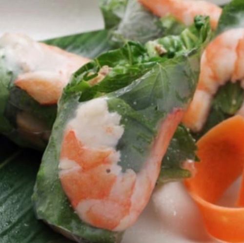 海老と鶏肉の生春巻