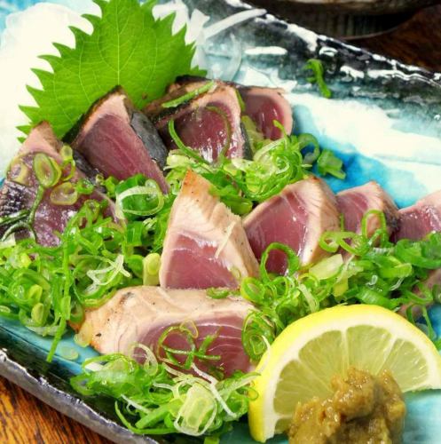 Seared Kagoshima Makurazaki bonito with salt