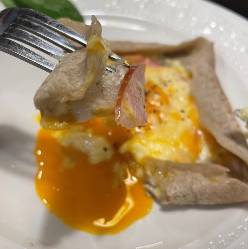 Galette made from buckwheat flour