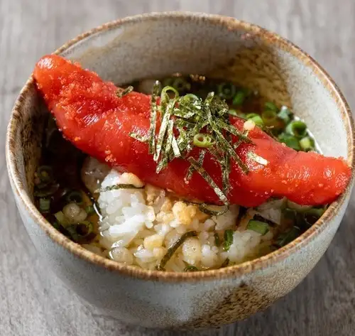 Mentai (spicy cod roe) in rice porridge