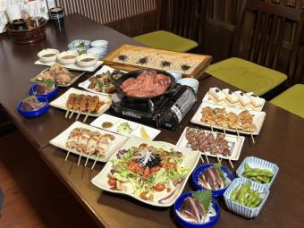 【味彩宴会~牛タンと焼鶏とお刺身の三味一体~】2時間飲み放題付き!5500円(税込)