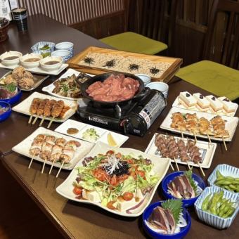 【味彩宴会～牛タンと焼鶏とお刺身の三味一体～】※お料理のみ3850円(税込)