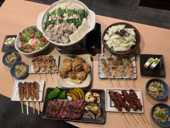 【名物コース】げんこつ揚げ、焼鳥、きりたんぽ鍋など全11品＋2時間飲み放題　4400円(税込)
