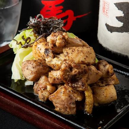 【３H飲放】国産親鶏ごろ焼や九州豚骨の逸品×”豊洲直送”鮮魚造り三点含む全8品4850円⇒4000円