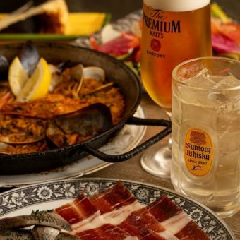 120分飲み放題付◆【スタンダード】パエリアコース 2名様~6000円