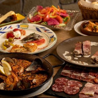 名物堪能◆【プレミアム】パエリアコース 2名様~ 5500円【本格スペイン料理】★