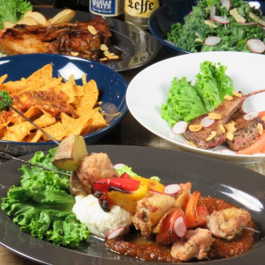 Our recommended course! 3 people ~ OK [Mexican course with Sangen pork♪] ``8 dishes'' 120 minutes all-you-can-drink included 4,950 yen