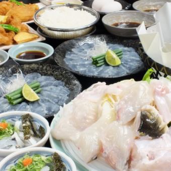 Enjoy blowfish! Ichinosuke course with blowfish tessa and fried chicken 6,578 yen (tax included)