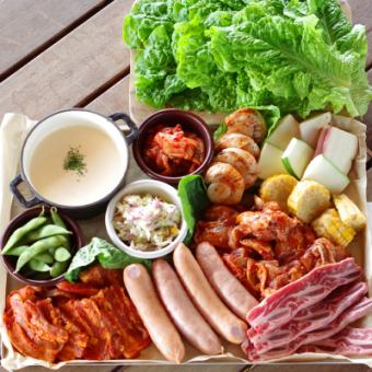 [All-you-can-drink included☆Terrace only] Trendy Korean-style spicy cheese dak galbi course 5,500 yen ⇒ 5,000 yen *Not available inside the restaurant