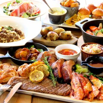 [Limited to the store] Luxurious! Meat & Seafood COMBO course with all-you-can-drink 6,600 ⇒ 6,000 yen (4,000 yen only for food) 5 dishes