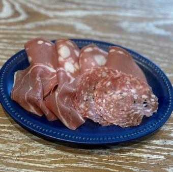 3種類のハム盛り合わせ