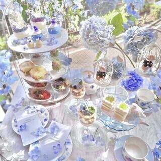 [Includes Mont Blanc with two kinds of melon] 4/26~7/8 Limited time AJISAI Afternoon Tea