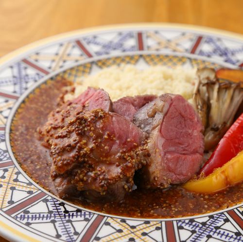ラムもも肉のロースト