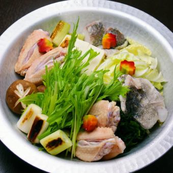 贅沢忘年会【飲放込】若鶏と海鮮の寄せ鍋グレードアップコース◆2h30まで可!要クーポン