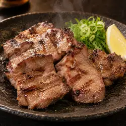 Grilled beef tongue with salt koji