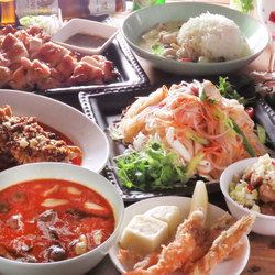 ヤムウンセンやグリーンカレーなどタイ料理を堪能できるコース◇4400円(税込)