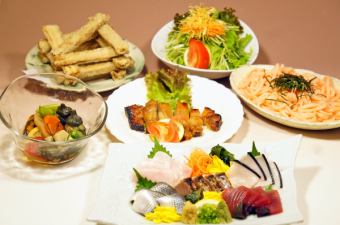 ≪忘新年会・歓送迎会に◎≫ ◆樽一おまかせコース(豪華飲み放題付き)◆ 5500円 (税込)
