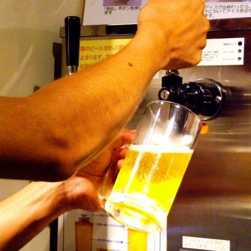 ◆ Draft beer pouring all you can!