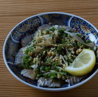 道産にしんの薬味パッチョ