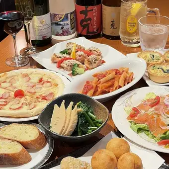 男性メインの宴会に最適！！飲放付きおつまみ中心プラン(来店時に小皿料理をテーブルにご用意)