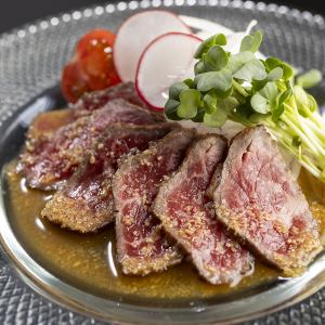 Beef tataki mountain wasabi sauce