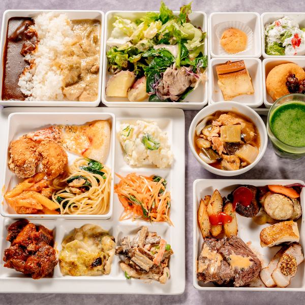 「地産地消」手作り料理が時間無制限食べ放題！