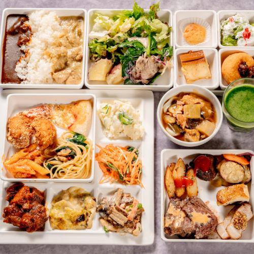 「地産地消」手作り料理が時間無制限食べ放題！