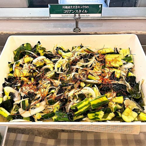 Korean-style pounded cucumber from Kawagoe