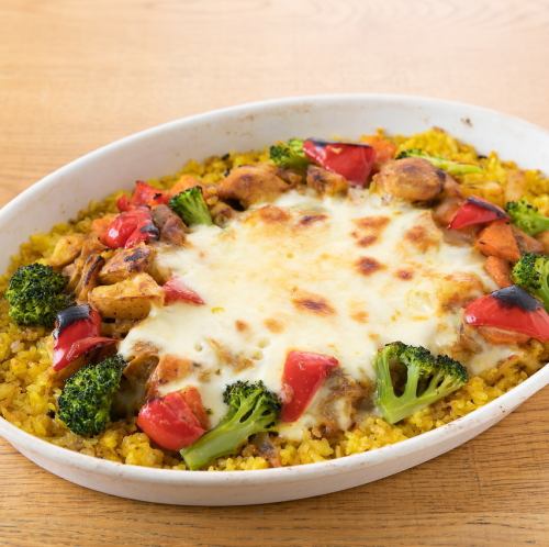 川越産人参と彩り野菜のタンドリー風ドリア