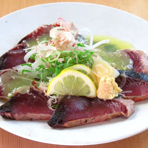 Bonito with Tosa-style miso dressing (namero style)