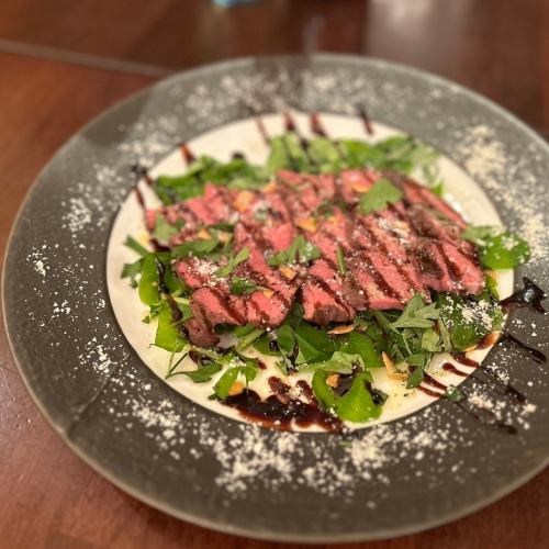 Zabuton roast beef and arugula carpaccio