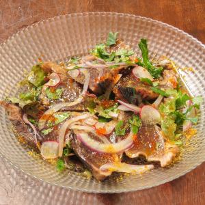 鮮魚のカルパッチョ～イタリア魚醤のソースとカラスミパウダー