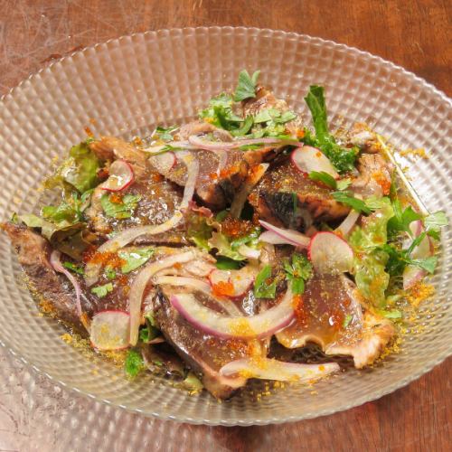 鮮魚のカルパッチョ～イタリア魚醤のソースとカラスミパウダー