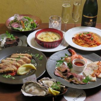 ★Xmas限定　クリスマス女子会コース【3時間飲み放題】（月～金曜日のみ）全9品　5500円