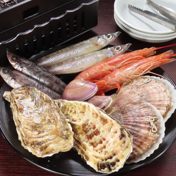 駿河湾の海の幸深海魚を浜焼きでご提供♪駿河湾深海おまかせ盛り