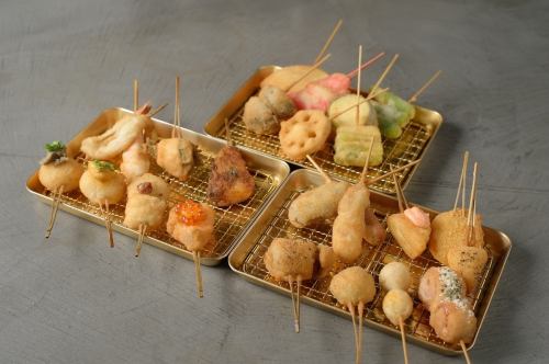 種類豊富な串カツメニュー