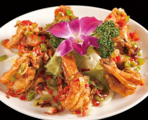 大えびの黒こしょう炒め