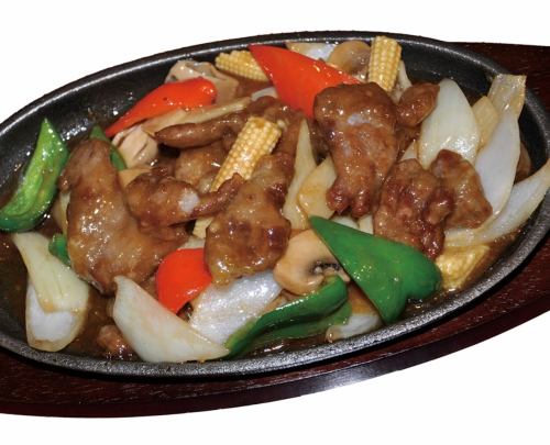 牛肉の鉄板焼き