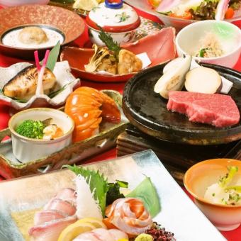[Lava-grilled Kumamoto Aso King Akagyu beef] 10 dishes + 110 minutes [all-you-can-drink] ⇒ 5,000 yen