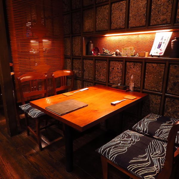 [Spend a luxurious time in a Japanese-style semi-private room] We have a semi-private room where you can relax and relax! Perfect for a date, entertaining, or having a quick drink with friends after work ◎Japanese taste The interior of the store has a calm atmosphere, where you can spend a pleasant time ☆ Please spend a special time in this carefully selected space ♪