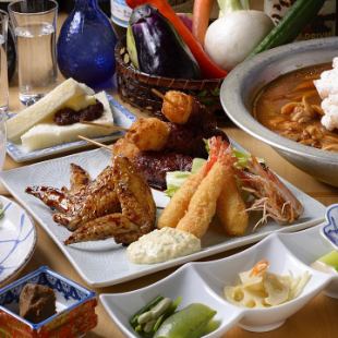 [Nagoya specialties] Chicken wings and miso stewed udon ☆ 9 dishes in total! 120 minutes all-you-can-drink for 6,000 yen