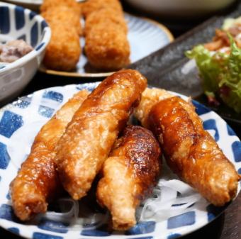 chicken skin gyoza