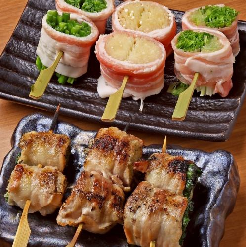 野菜豚巻き各種