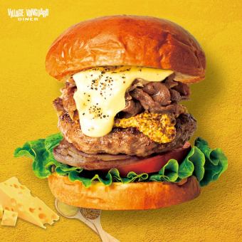 ラム＆チーズバーガー（マスタードソース）