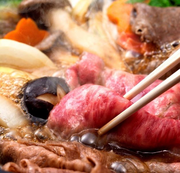 All-you-can-eat beef/pork/chicken sukiyaki course 90 minutes